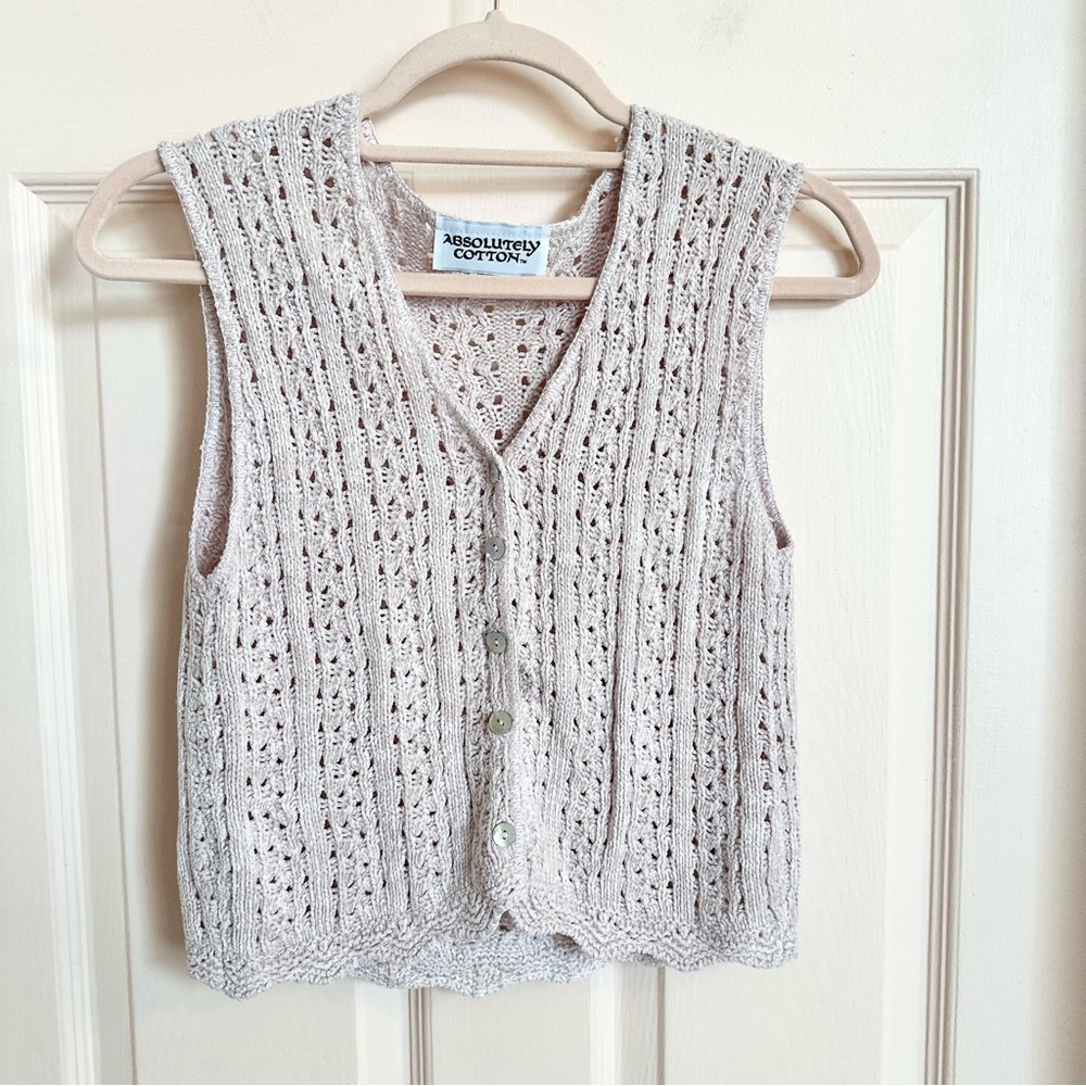 Off white absolutely cotton knit vest